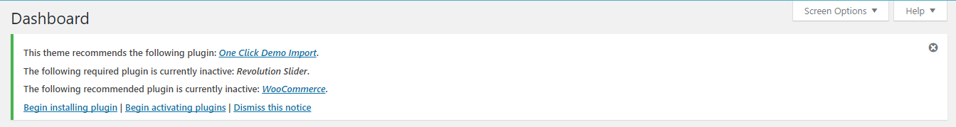 Additional plugin installation notice